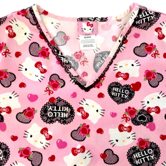 Hello Kitty Pink V-Neck Top - Picture 1 of 6